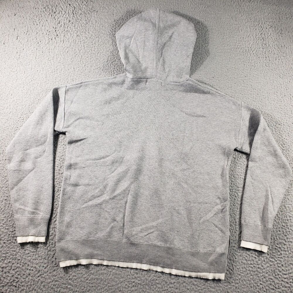 Tahari Hoodie Women's Medium Gray Pullover Cotton Stretch Athleisure Sweatshirt - Picture 8 of 10